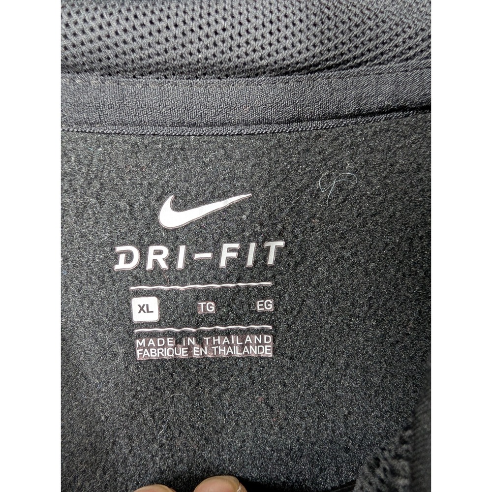 Nike Mens XL Dri-Fit Full Zip Hoodie Black Heat Volleyball Swoosh Logo - Picture 5 of 7